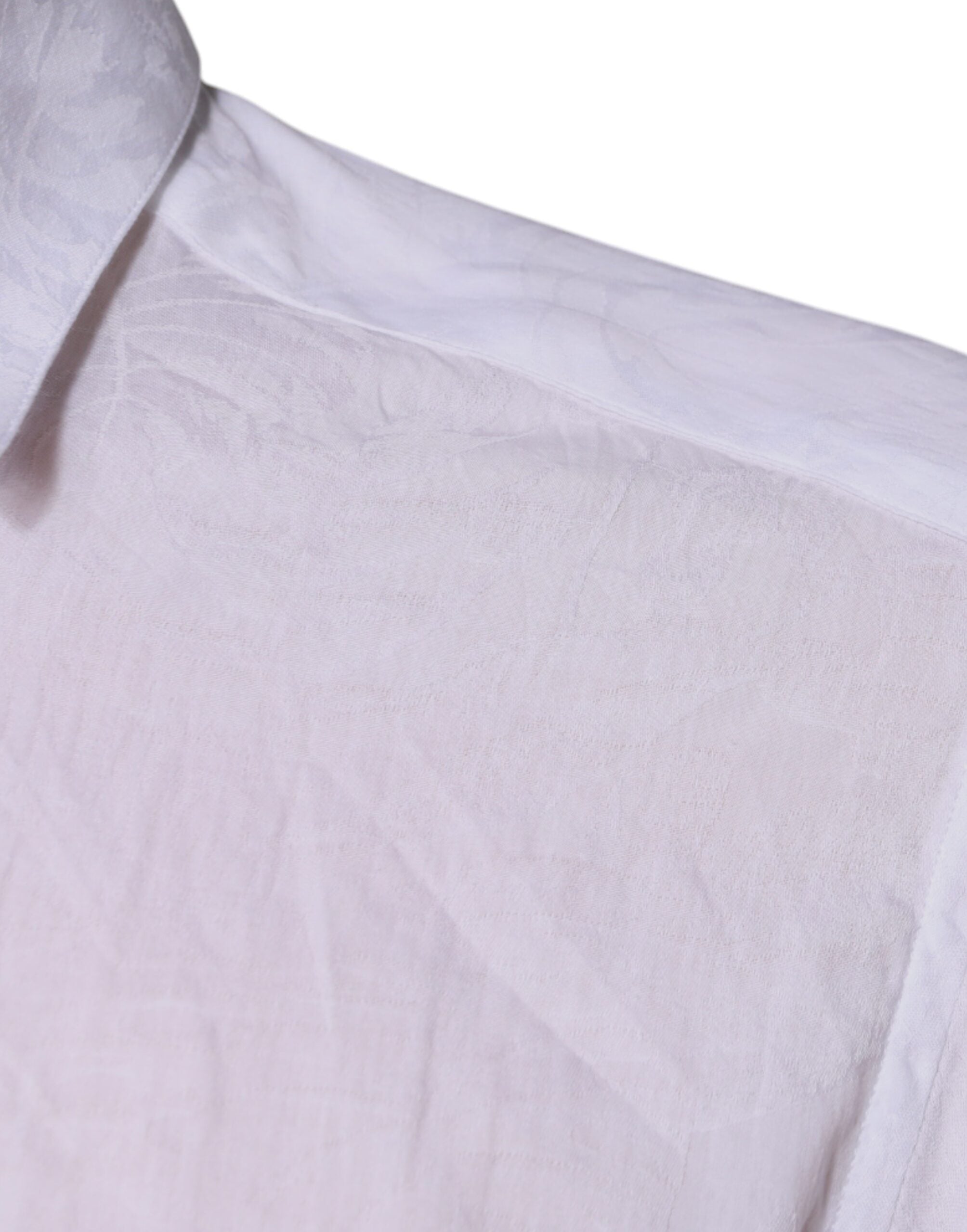 Dolce & Gabbana White Slim Fit Cotton Shirt for Men